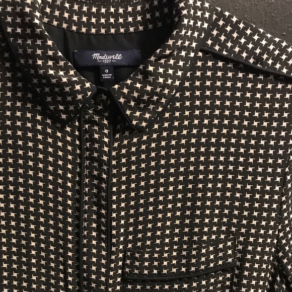 Madewell silk print button front dress (Wednesday would approve) - Picture 5 of 8